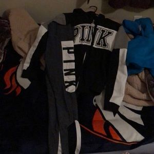 Pink outfit jacket and leggings size small